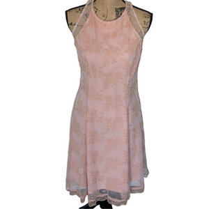 Nanette Lepore Blush Lace Midi Dress